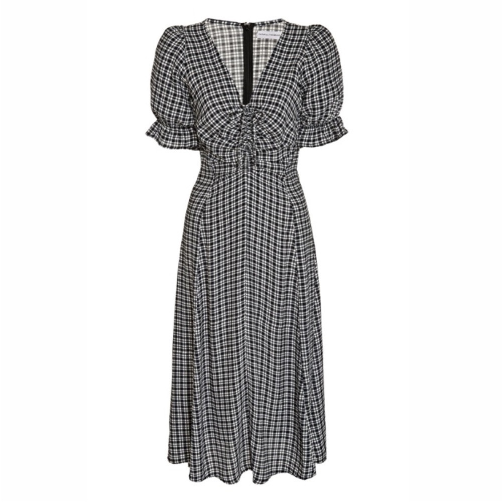 Faithfull‎ the Brand Amber Midi Dress in Emelinah Check